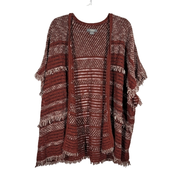 NATURAL REFLECTIONS OPEN FRONT FRINGED CARDIGAN - Picture 3 of 7